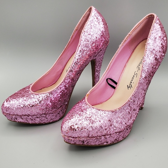 Street Society Pink Sequins Heels - Picture 2 of 5